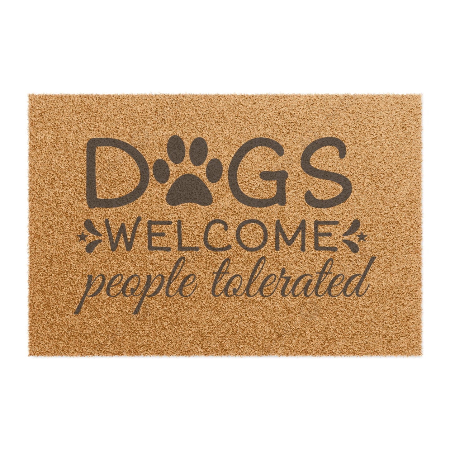 Dog Lover's Welcome Doormat, Funny Home Decor, Pet-Friendly Entrance Rug, Housewarming Gift, Paw Print Design