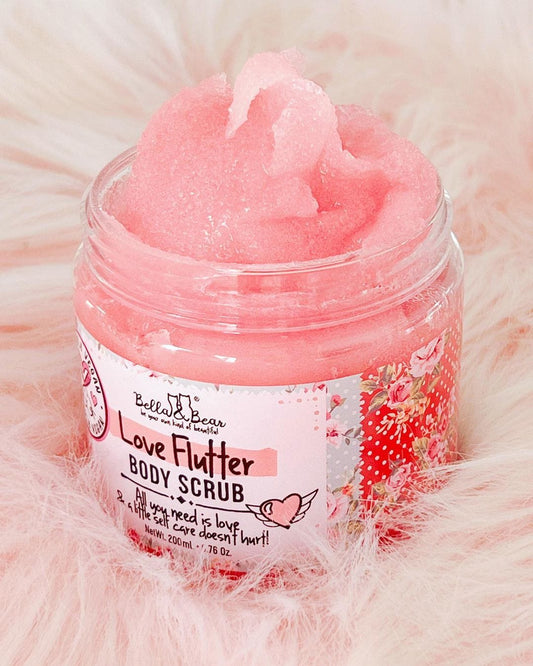 Bella & Bear 6.7oz Vegan & Cruelty Free Love Flutter Body Scrub