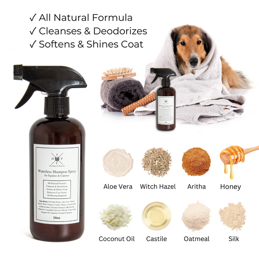 All Natural Waterless Shampoo Spray - For Dogs & Horses - 16oz
