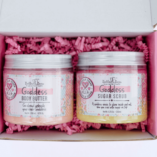 Bella & Bear Goddess Gift Set - 3-in-1 Body Scrub & Goddess Body Butter