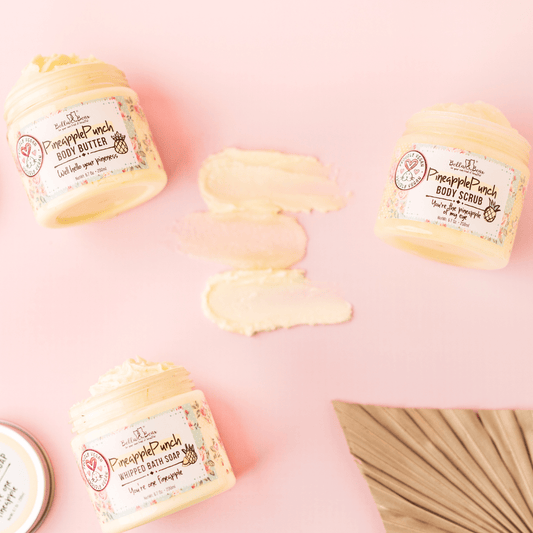 Bella & Bear Pineapple Punch Whipped Bath Soap, Moisturizing Wash 6.7oz