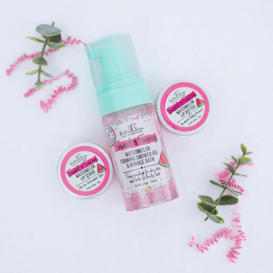 Bella & Bear Sweet 'n' Sassy Mini Bath & Body Gift Set with Foaming Shower Gel & Lip Set