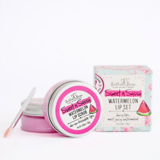 Sweet 'n' Bella & Bear Sassy Watermelon Lip Set - Lip Scrub & Lip Butter