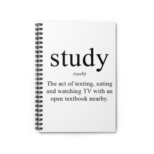 Study-Inspired Spiral Notebook for Students, Perfect for School, Journaling, or Gift Ideas: Study Verb Definition, Academic Planner, [...]