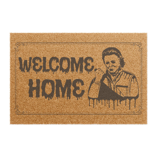 Horror-Themed Doormat: Spooky Welcome Home Mat for Halloween Decor, Creepy Entrance Rug, Unique Gift for Horror Fans, Gothic Home Accent