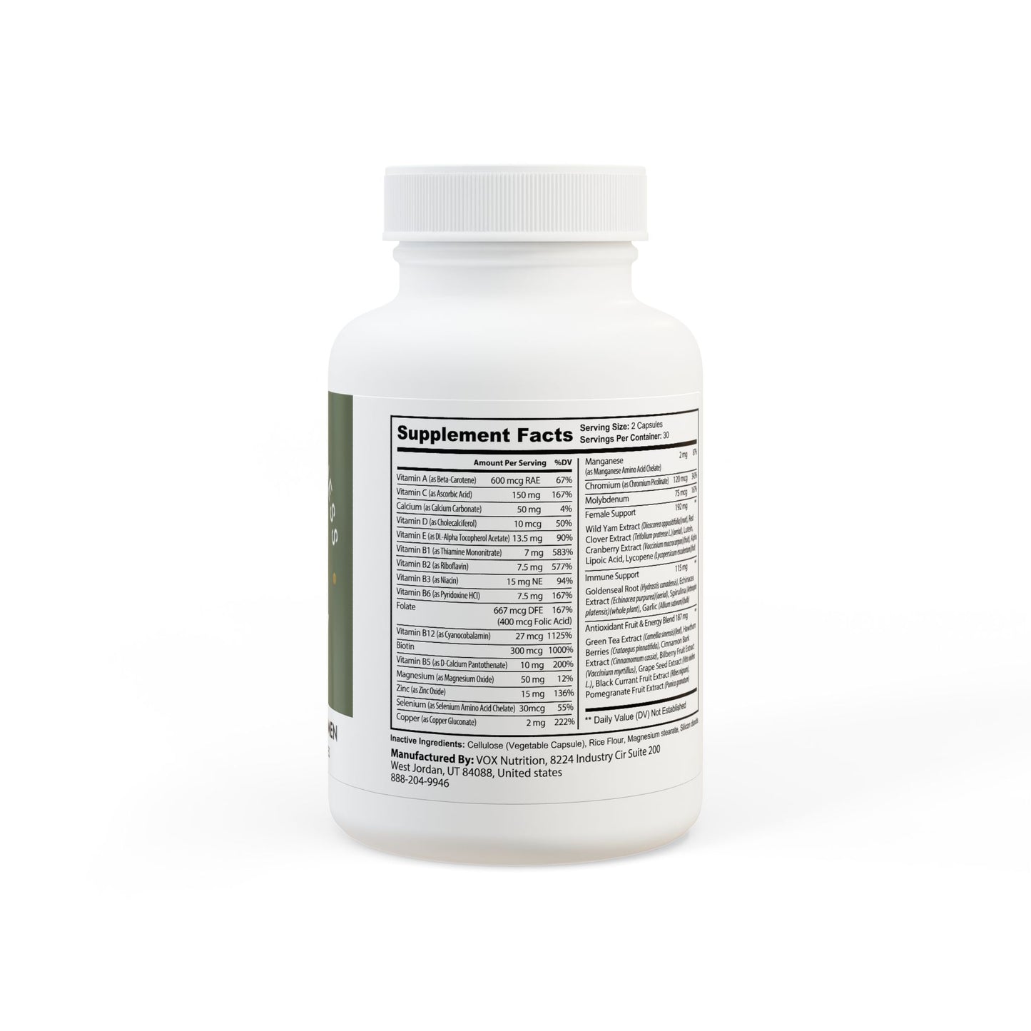 Multivitamin for Women Supplement (60 Capsules)