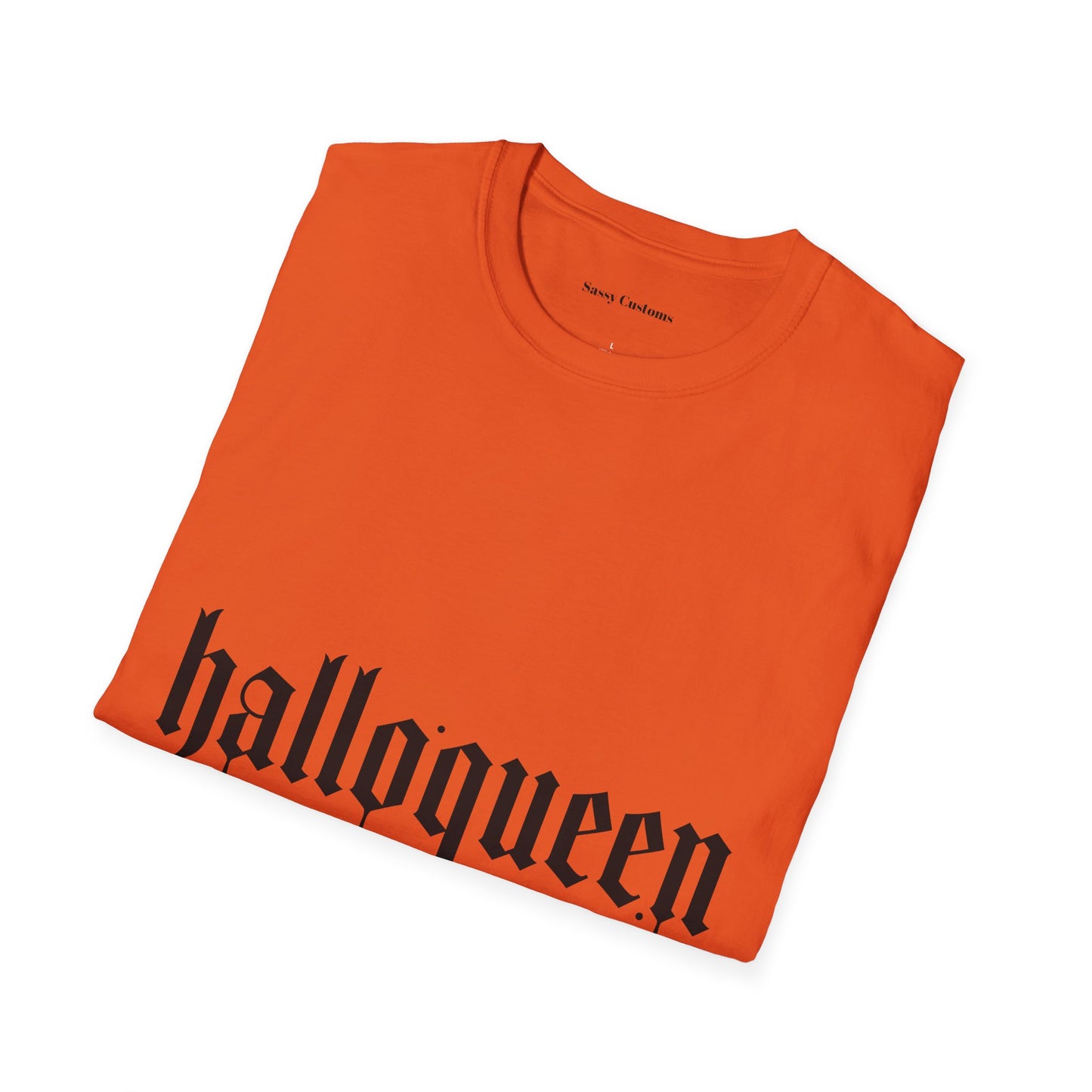 Halloween Themed Unisex Softstyle T-Shirt, Halloqueen Tee, Spooky Season Apparel, Halloween Gift, Fall Fashion