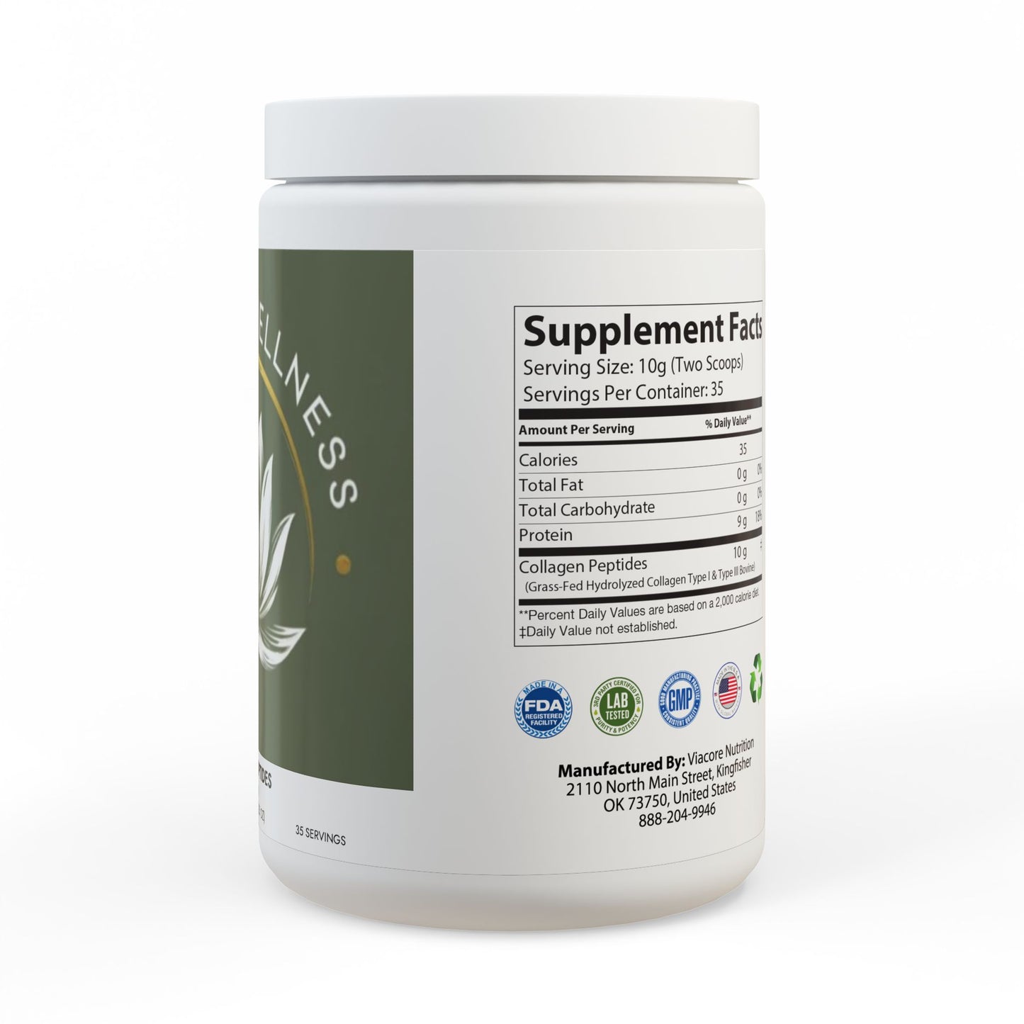 Collagen Peptides Type I & III Supplement (350g, 12.3oz)