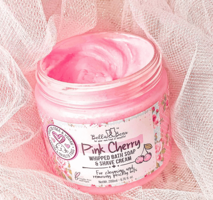 Pink Cherry Whipped Bath Soap & Shave Cream 6.7oz